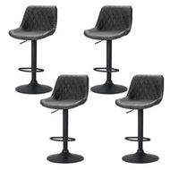 Detailed information about the product Artiss 4x Bar Stools Gas Lift Vintage Leather Black