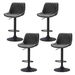 Artiss 4x Bar Stools Gas Lift Vintage Leather Black. Available at Crazy Sales for $279.95