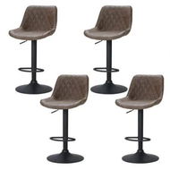 Detailed information about the product Artiss 4x Bar Stools Gas Lift Vintage Leather Brown