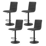 Detailed information about the product Artiss 4x Bar Stools Gas Lift Vintage Leather Grey