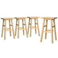 Detailed information about the product Artiss 4x Bar Stools Kitchen Chairs Wooden Nature