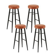 Detailed information about the product Artiss 4x Bar Stools Kitchen Dining Chairs Counter Round PU leather Lane Brown