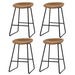 Artiss 4x Bar Stools Kitchen Dining Chairs Counter Stool PU Leather Metal Brown. Available at Crazy Sales for $224.95