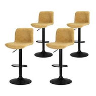 Detailed information about the product Artiss 4x Bar Stools Kitchen Swivel Gas Lift Chairs Brown