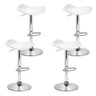 Detailed information about the product Artiss 4x Bar Stools Leather Gas Lift Chair White