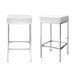 Artiss 4x Bar Stools Leather Padded Metal White. Available at Crazy Sales for $199.95