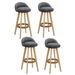 Artiss 4x Bar Stools Padded Linen Wooden Grey. Available at Crazy Sales for $259.95