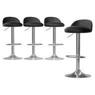 Detailed information about the product Artiss 4x Bar Stools PU Leather Gas Lift Black