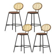 Detailed information about the product Artiss 4x Bar Stools PU Leather Stools Brown