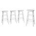 Artiss 4x Bar Stools Round Chairs Wooden White. Available at Crazy Sales for $149.95