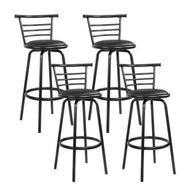 Detailed information about the product Artiss 4x Bar Stools Swivel Leather Padded Metal