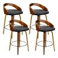 Detailed information about the product Artiss 4x Bar Stools Swivel Seat Curving Backrest