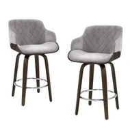 Detailed information about the product Artiss 4x Bar Stools Swivel Velvet Padded Wooden