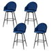 Artiss 4x Bar Stools Velvet Swivel Metal Legs Blue. Available at Crazy Sales for $439.95