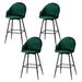 Artiss 4x Bar Stools Velvet Swivel Metal Legs Green. Available at Crazy Sales for $379.95