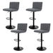 Artiss 4x Bar Stools Vintage Leather Gas Lift Grey. Available at Crazy Sales for $299.95