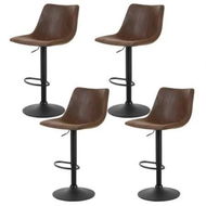 Detailed information about the product Artiss 4x Bar Stools Vintage Leather Swivel Gas Lift Brown