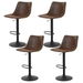 Artiss 4x Bar Stools Vintage Leather Swivel Gas Lift Brown. Available at Crazy Sales for $289.95