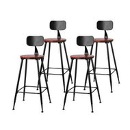 Detailed information about the product Artiss 4x Bar Stools Vintage Metal Chairs