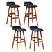 Artiss 4x Bar Stools Wooden Stool Black. Available at Crazy Sales for $219.95