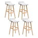 Artiss 4x Bar Stools Wooden Stool White. Available at Crazy Sales for $209.95