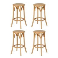 Detailed information about the product Artiss 4x Bar Stoosl Rattan Seat Wooden