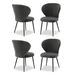 Artiss 4x Dining Chairs Sherpa Boucle Wing Back Grey. Available at Crazy Sales for $264.95