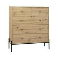 Detailed information about the product Artiss 5 Chest of Drawers - ARNO Pine