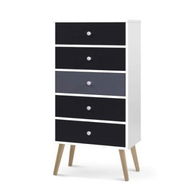 Detailed information about the product Artiss 5 Chest of Drawers - BONDS White