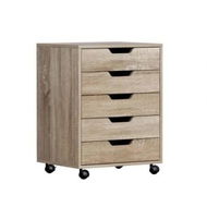 Detailed information about the product Artiss 5-Drawer Filing Cabinet Mobile Rolling Storage Cabinet Chest of Drawers Stand Scratch Beige
