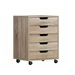 Artiss 5-Drawer Filing Cabinet Mobile Rolling Storage Cabinet Chest of Drawers Stand Scratch Beige. Available at Crazy Sales for $119.95