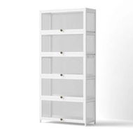 Detailed information about the product Artiss 5-Tier Display Cabinet Storage Bookshelf Clear Shelf White