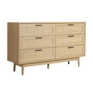 Detailed information about the product Artiss 6 Chest of Drawers - BRIONY Oak