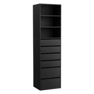 Detailed information about the product Artiss 6 Chest of Drawers Tallboy Cabinet Black