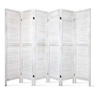 Detailed information about the product Artiss 6 Panel Room Divider Screen Privacy Wood Foldable Stand Timber White