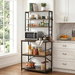 Artiss 6-Tier Kitchen Rack with 6 Hooks Microwave Storage Shelf 80cm x 167cm. Available at Crazy Sales for $159.95