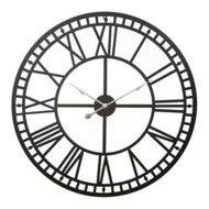 Detailed information about the product Artiss 60cm Wall Clock Large Roman Numerals Metal Black