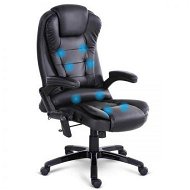 Detailed information about the product Artiss 8 Point Massage Office Chair Heated Seat Recliner PU Black