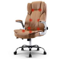 Detailed information about the product Artiss 8 Point Massage Office Chair PU Leather Espresso