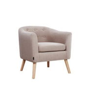 Detailed information about the product Artiss ADORA Armchair Tub Chair Single Accent Armchairs Sofa Lounge Fabric Beige