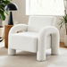Artiss Armchair Accent Chair Lounge Sofa Couch Curved Seat Boucle White. Available at Crazy Sales for $214.95