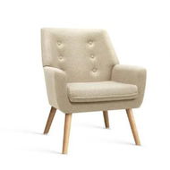 Detailed information about the product Artiss Armchair Linen Fabric Anne Beige