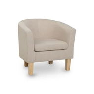 Detailed information about the product Artiss Armchair Tub Chair Beige Abby
