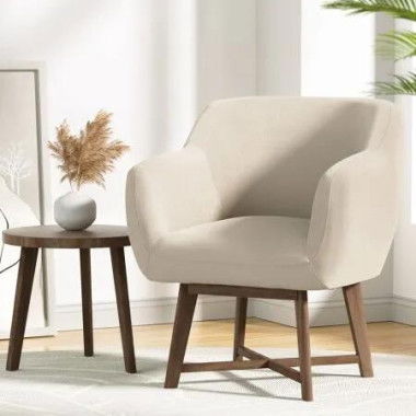 Artiss Armchair Tub Chair Beige Aston