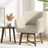 Detailed information about the product Artiss Armchair Tub Chair Beige Aston