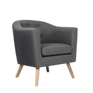 Detailed information about the product Artiss Armchair Tub Chair Grey Adora