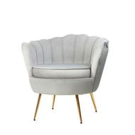 Detailed information about the product Artiss Armchair Velvet Grey Callista