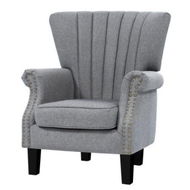 Detailed information about the product Artiss Armchair Wingback Grey Andrew