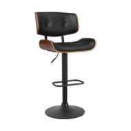 Detailed information about the product Artiss Bar Stools Gas Lift Leather All Black