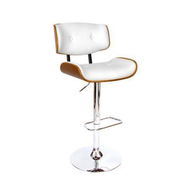 Detailed information about the product Artiss Bar Stools Gas Lift Leather White